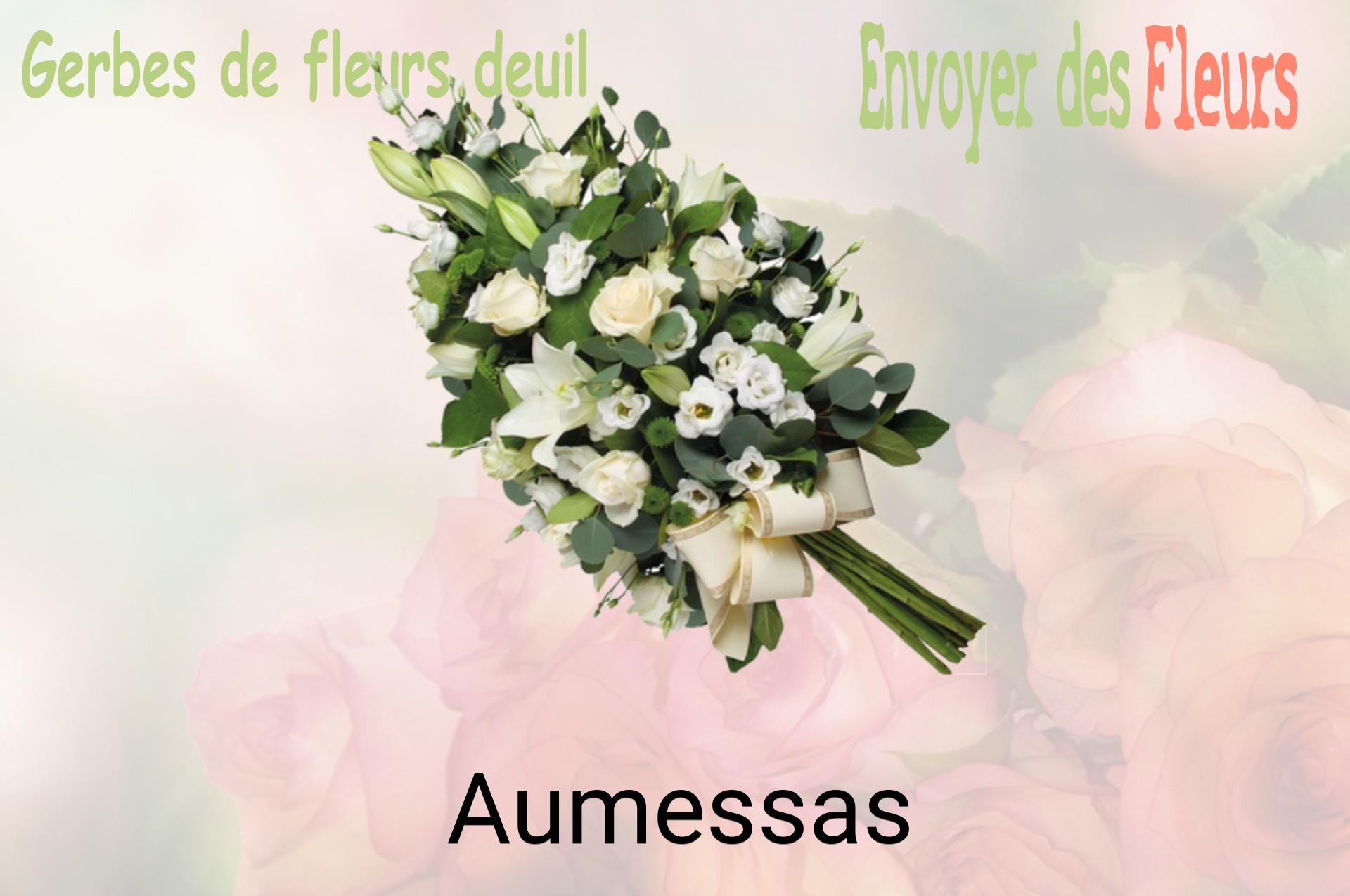 Gerbe de fleurs de deuil livrée à Aumessas